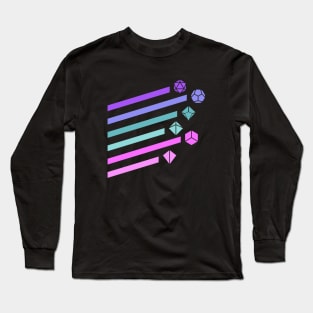 Vaporwave Dice Set Tabletop RPG Long Sleeve T-Shirt